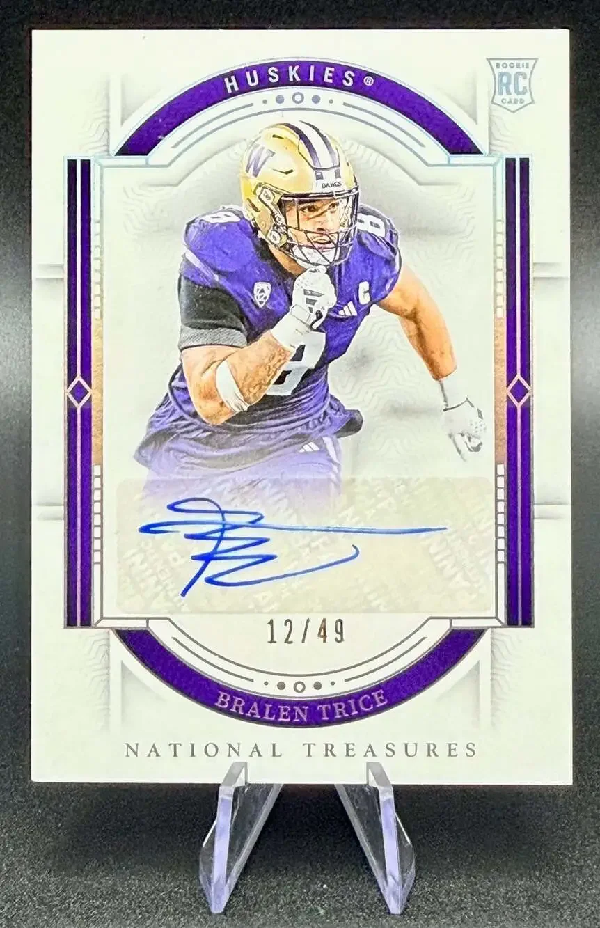 Bralen Trice Washington Huskies National Treasures Rookie Auto Card /49 Football